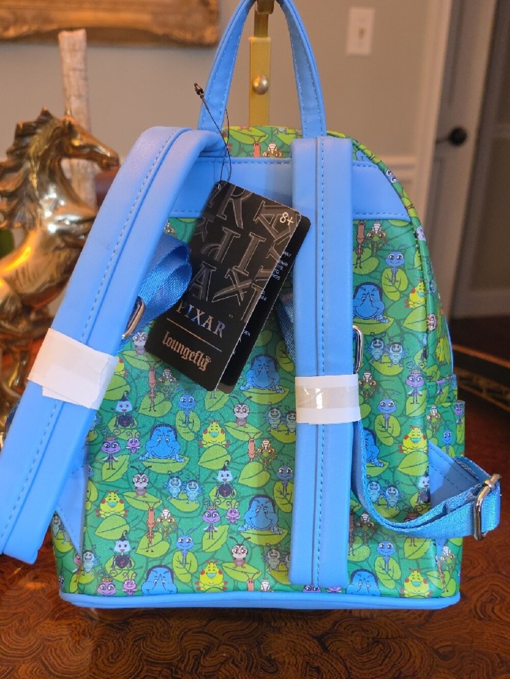Loungefly Green Blue Pixar 'A Bug's Life' Kids Mini Backpack - Picture 3 of 7